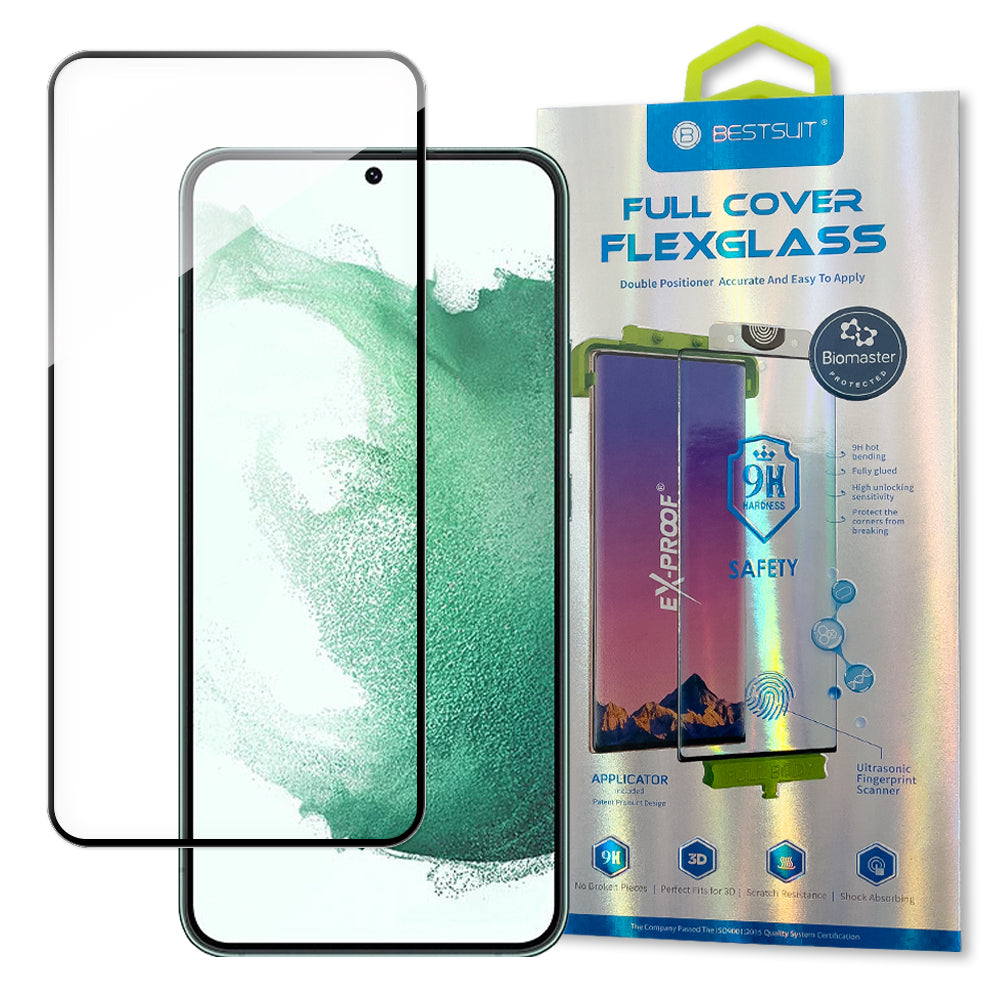 Bestsuit 3D Edge Nano Flexi Glass stiklas Samsung Galaxy S22+ – skaidrus -- Samsung Galaxy S22+