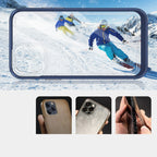 Skaidrus dėklas iPhone 11 Pro Max – mėlynas rėmelis -- iPhone 11 Pro Max