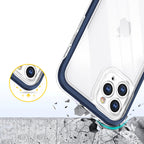 Skaidrus dėklas iPhone 11 Pro Max – mėlynas rėmelis -- iPhone 11 Pro Max