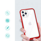 Skaidrus Hybrid Armor dėklas iPhone 11 Pro Max – raudonas -- iPhone 11 Pro Max