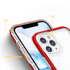 Skaidrus Hybrid Armor dėklas iPhone 11 Pro Max – raudonas -- iPhone 11 Pro Max