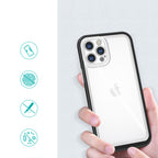 Skaidrus dėklas iPhone 12 Pro – juodas rėmelis -- iPhone 12 Pro
