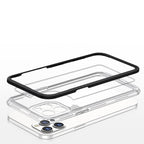 Skaidrus dėklas iPhone 12 Pro – juodas rėmelis -- iPhone 12 Pro