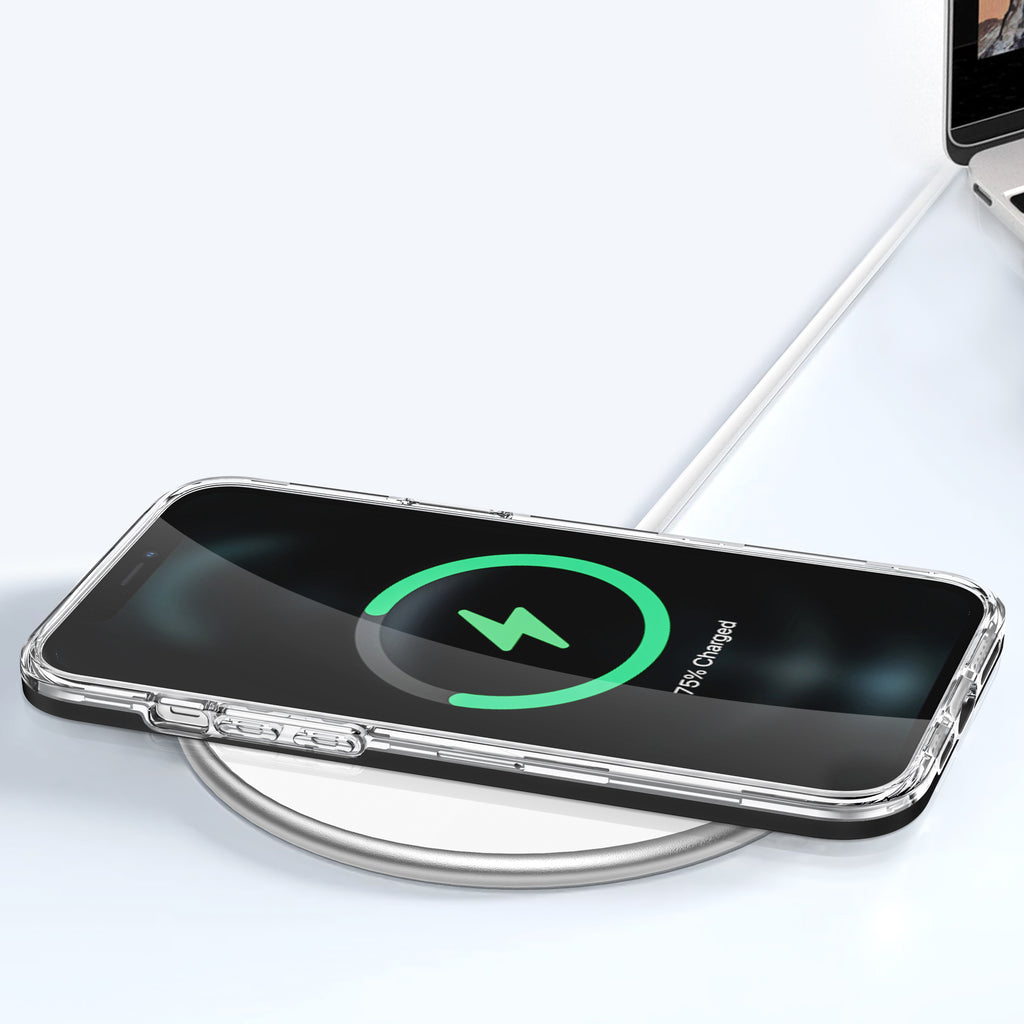 Skaidrus dėklas iPhone 12 Pro – juodas rėmelis -- iPhone 12 Pro