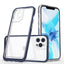 Skaidrus dėklas iPhone 12 Pro – mėlynas rėmelis -- iPhone 12 Pro