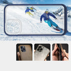 Skaidrus dėklas iPhone 12 Pro – mėlynas rėmelis -- iPhone 12 Pro