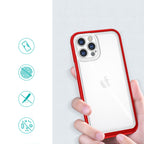 Skaidrus 3in1 dėklas iPhone 12 Pro Max – raudonas -- iPhone 12 Pro Max