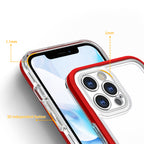Skaidrus 3in1 dėklas iPhone 12 Pro Max – raudonas -- iPhone 12 Pro Max