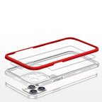Skaidrus 3in1 dėklas iPhone 12 Pro Max – raudonas -- iPhone 12 Pro Max