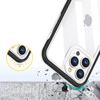 Skaidrus 3in1 dėklas iPhone 13 Pro – juodas rėmelis