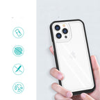Skaidrus 3in1 dėklas iPhone 13 Pro Max – juodas rėmelis