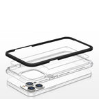 Skaidrus 3in1 dėklas iPhone 13 Pro Max – juodas rėmelis