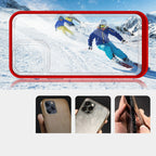 Skaidrus 3in1 dėklas iPhone 13 Pro Max – raudonas