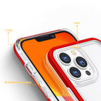 Skaidrus 3in1 dėklas iPhone 13 Pro Max – raudonas