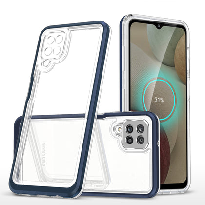 Skaidrus dėklas Samsung Galaxy A22 4G – mėlynas -- Samsung Galaxy A22
