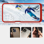 Skaidrus 3in1 dėklas Samsung Galaxy A22 4G – raudonas -- Samsung Galaxy A22