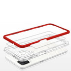 Skaidrus 3in1 dėklas Samsung Galaxy A22 4G – raudonas -- Samsung Galaxy A22
