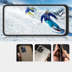 Skaidrus Hybrid Armor dėklas Samsung Galaxy A32 5G – juodas -- Samsung Galaxy A32