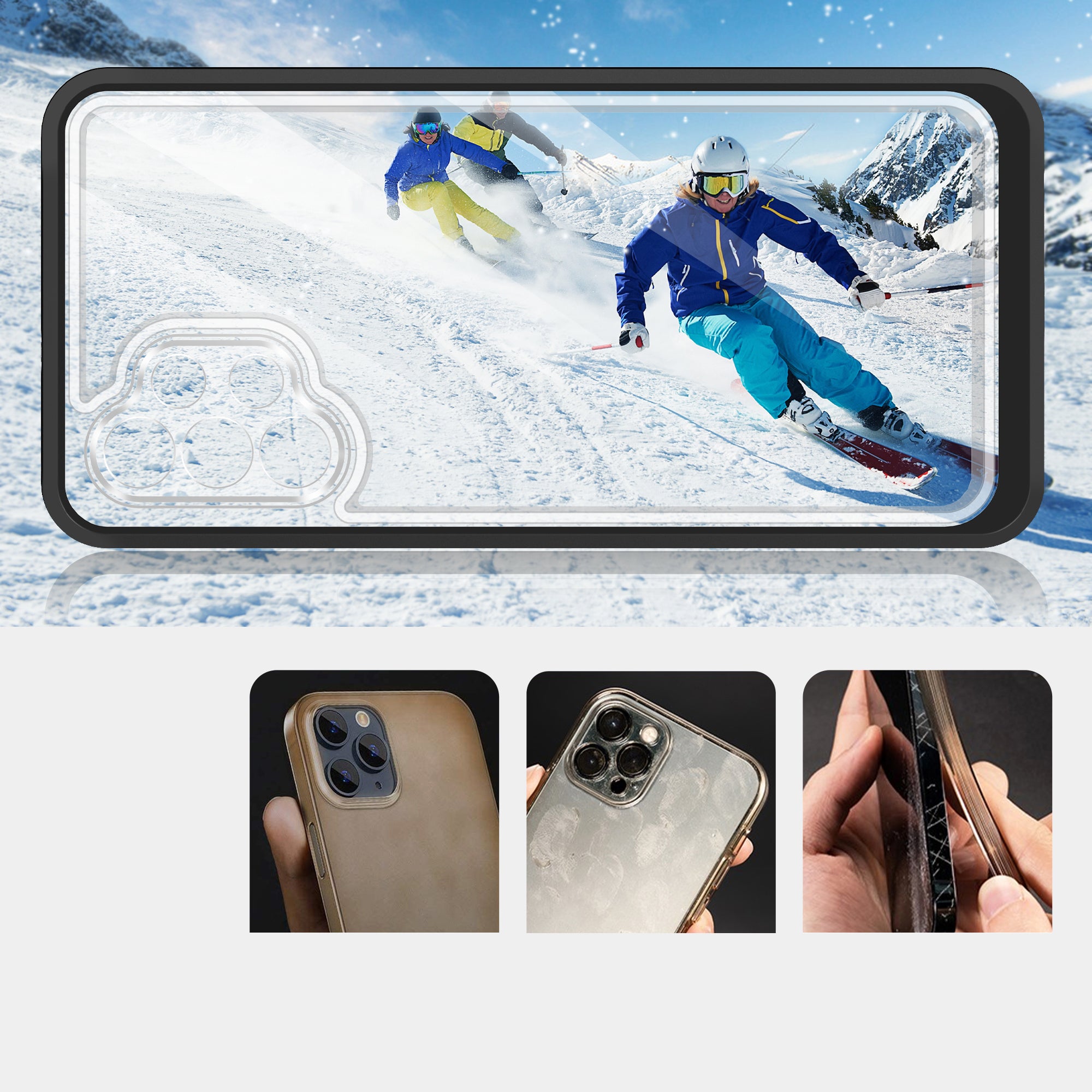 Skaidrus Hybrid Armor dėklas Samsung Galaxy A32 5G – juodas -- Samsung Galaxy A32