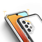 Skaidrus Hybrid Armor dėklas Samsung Galaxy A32 5G – juodas -- Samsung Galaxy A32