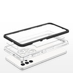 Skaidrus Hybrid Armor dėklas Samsung Galaxy A32 5G – juodas -- Samsung Galaxy A32