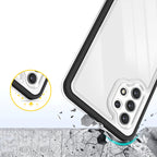 Skaidrus Hybrid Armor dėklas Samsung Galaxy A32 5G – juodas -- Samsung Galaxy A32