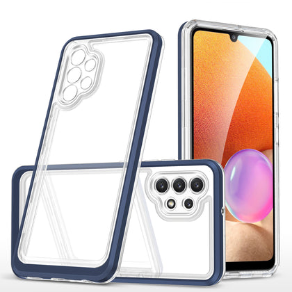 Skaidrus 3in1 dėklas Samsung Galaxy A32 5G – mėlynas -- Samsung Galaxy A32