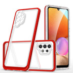 Skaidrus 3in1 dėklas Samsung Galaxy A32 5G – raudonas -- Samsung Galaxy A32