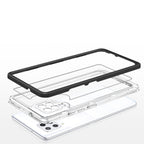 Skaidrus 3in1 dėklas Samsung Galaxy A42 5G – juodas -- Samsung Galaxy A42