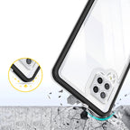 Skaidrus 3in1 dėklas Samsung Galaxy A42 5G – juodas -- Samsung Galaxy A42