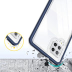 Skaidrus 3in1 dėklas Samsung Galaxy A42 5G – mėlynas -- Samsung Galaxy A42