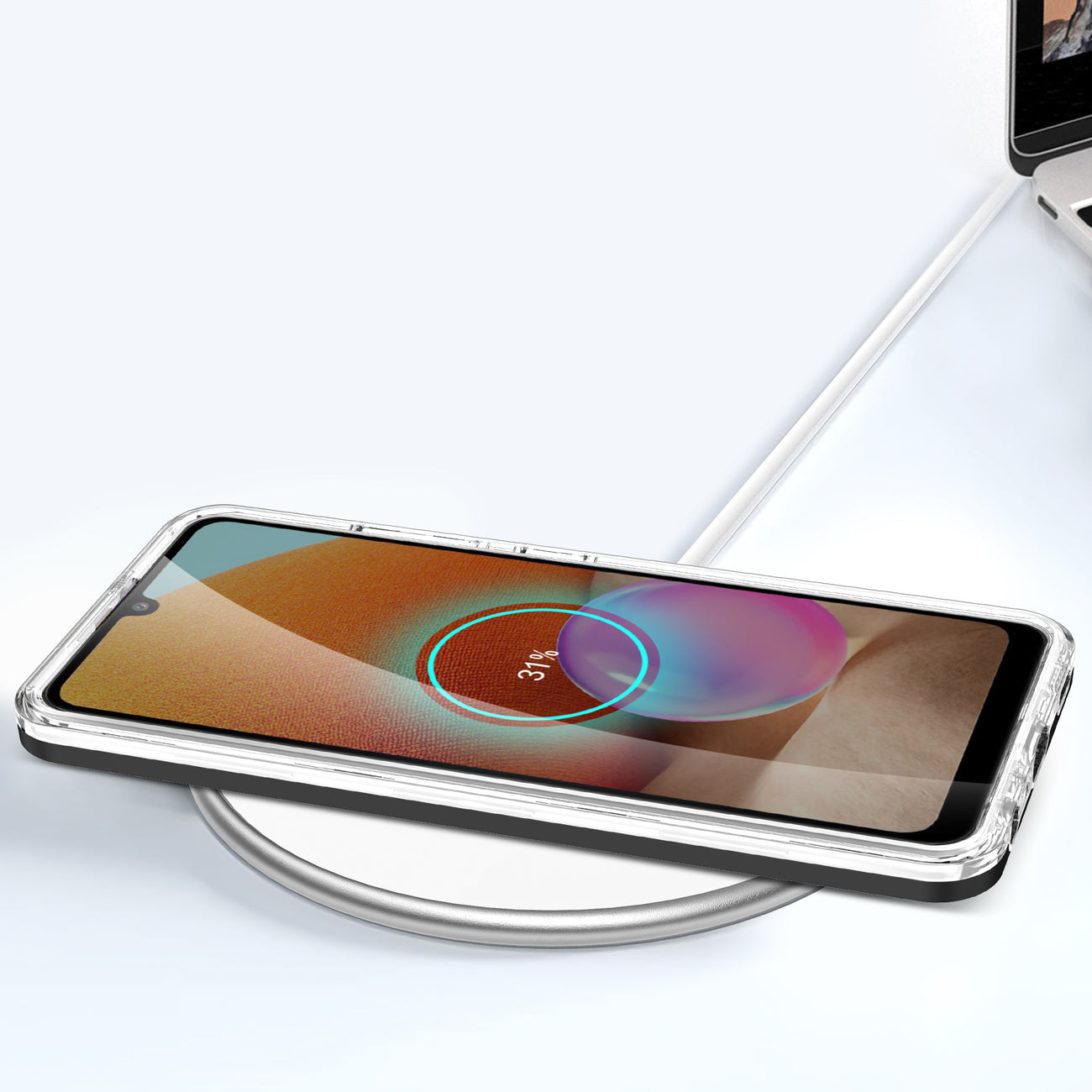 Skaidrus dėklas Samsung Galaxy A72 4G – juodas -- Samsung Galaxy A72