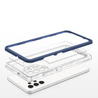 Skaidrus 3in1 dėklas Samsung Galaxy A72 4G – mėlynas -- Samsung Galaxy A72