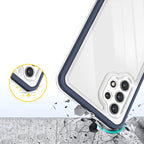 Skaidrus 3in1 dėklas Samsung Galaxy A72 4G – mėlynas -- Samsung Galaxy A72