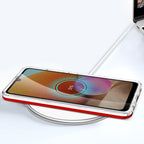 Skaidrus dėklas Samsung Galaxy A72 4G – raudonas rėmelis -- Samsung Galaxy A72