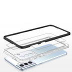 Skaidrus dėklas Samsung Galaxy S21+ 5G – juodas rėmelis -- Samsung Galaxy S21+