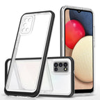 Skaidrus 3in1 dėklas Samsung Galaxy A03s – juodas -- Samsung Galaxy A03s