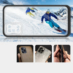 Skaidrus 3in1 dėklas Samsung Galaxy A03s – juodas -- Samsung Galaxy A03s