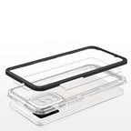 Skaidrus 3in1 dėklas Samsung Galaxy A03s – juodas -- Samsung Galaxy A03s