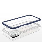 Skaidrus hibridinis dėklas Samsung Galaxy A03s – mėlynas -- Samsung Galaxy A03s