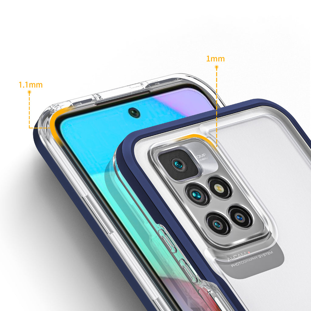 Skaidrus 3-in-1 dėklas Xiaomi Redmi 10 – mėlynas -- Xiaomi Redmi 10