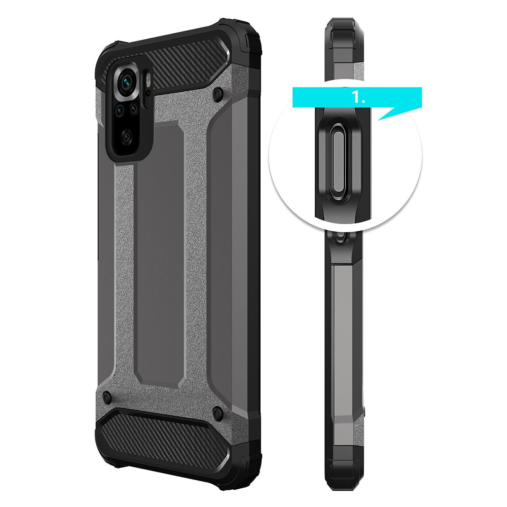 Hybrid Armor dėklas Xiaomi Redmi Note 11T/11S/Poco M4 Pro – mėlynas -- Xiaomi Poco M4 Pro
