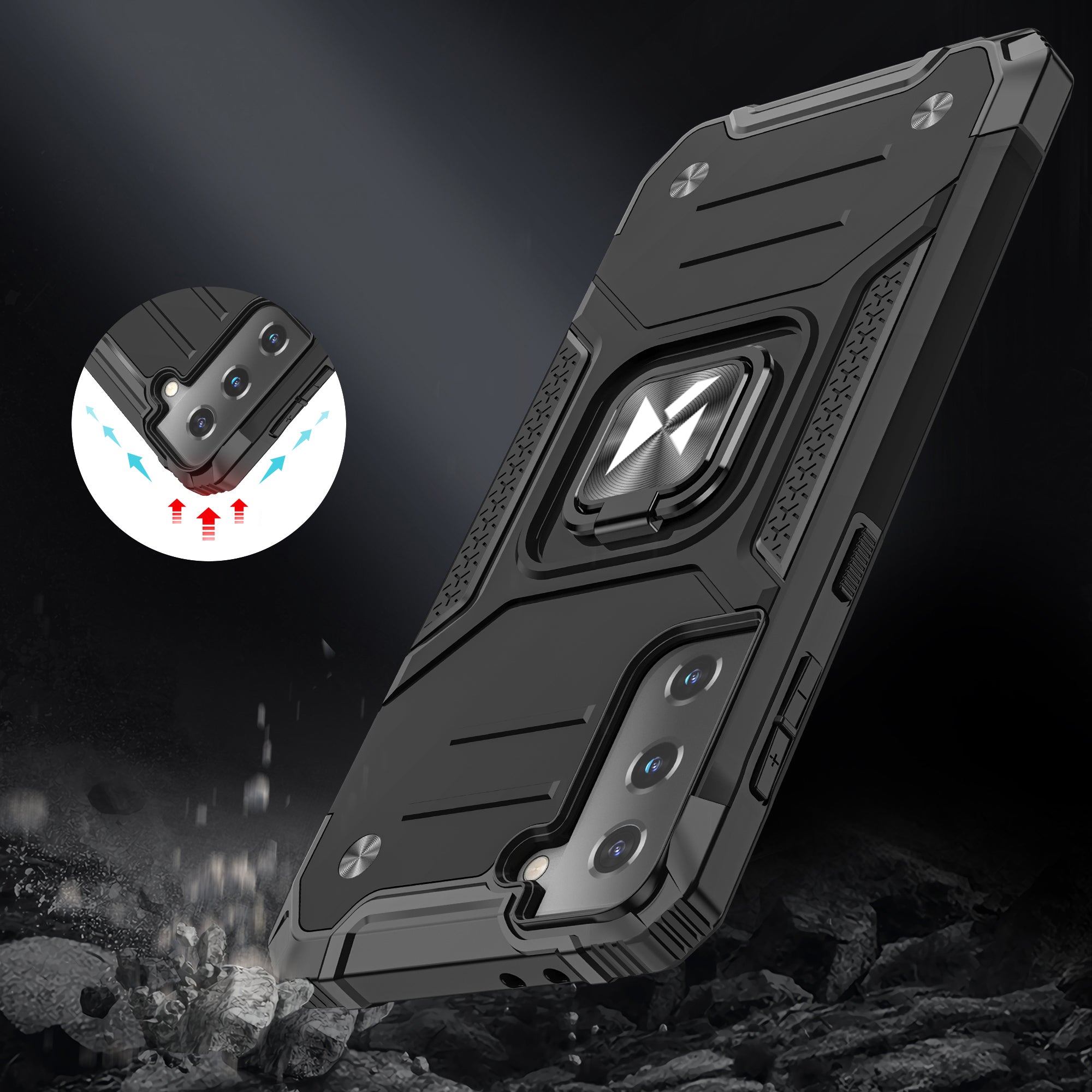 Wozinsky Ring Armor dėklas Samsung Galaxy S22 – mėlynas -- Samsung Galaxy S22