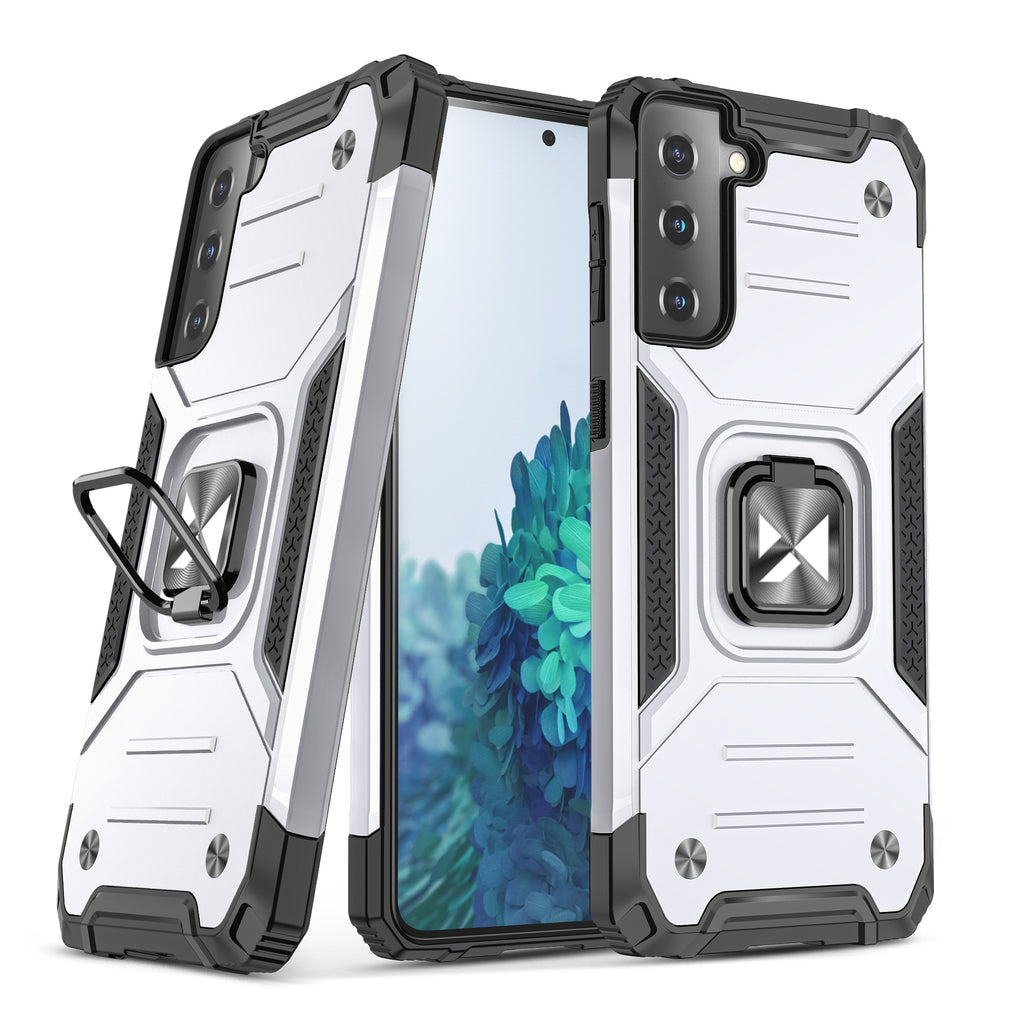 Wozinsky Ring Armor dėklas Galaxy S22/S22+ – sidabrinis -- Samsung Galaxy S22+