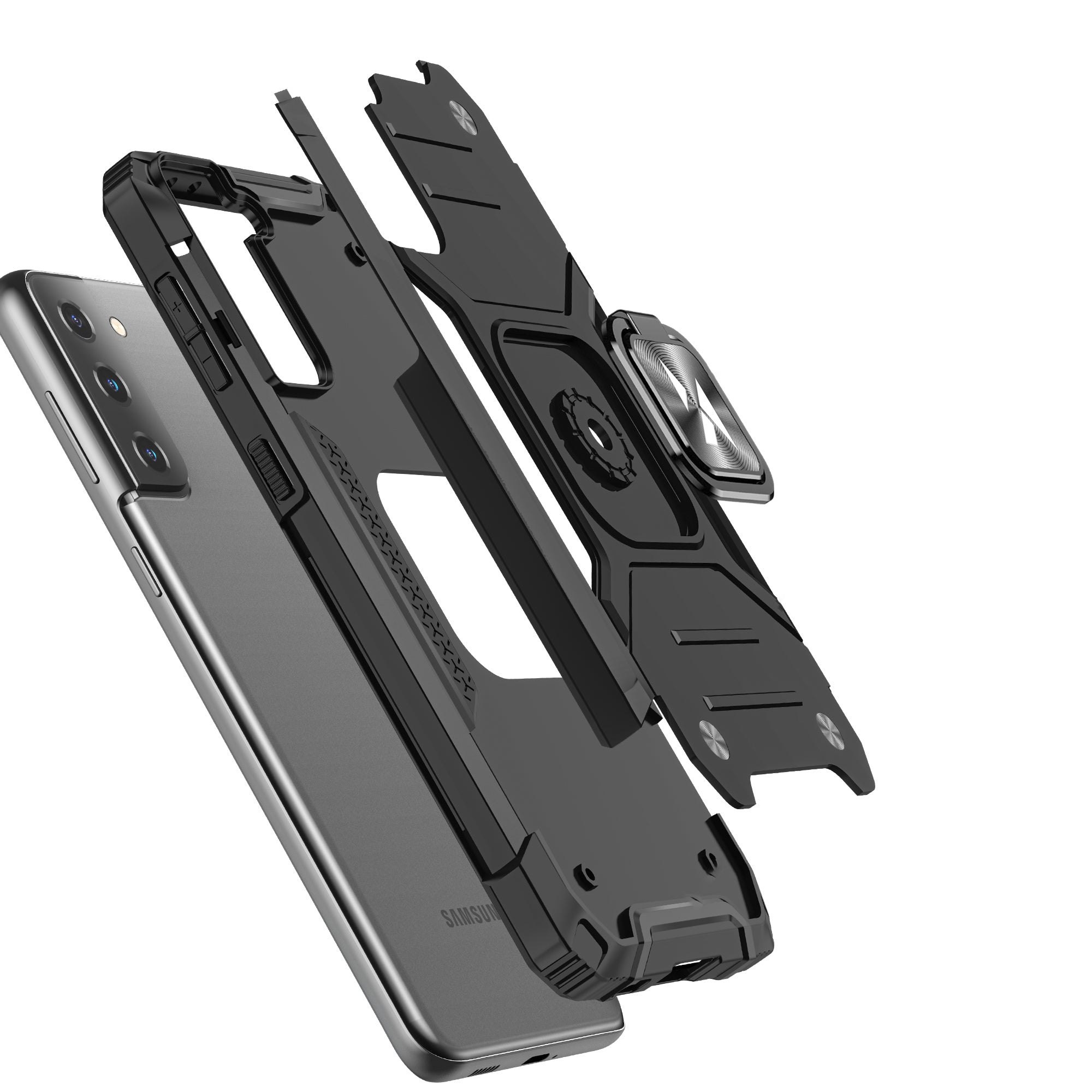 Wozinsky Ring Armor dėklas Galaxy S22/S22+ – sidabrinis -- Samsung Galaxy S22+