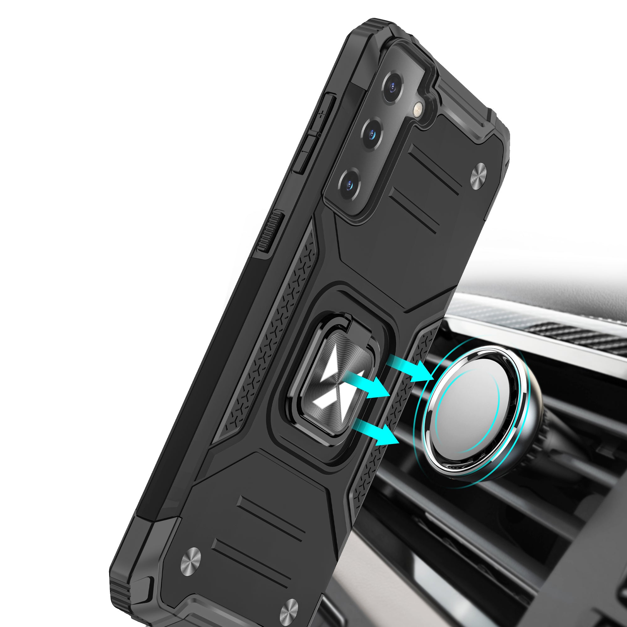 Wozinsky Ring Armor dėklas Galaxy S22/S22+ – sidabrinis -- Samsung Galaxy S22+