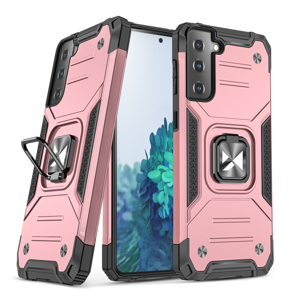 Wozinsky Ring Armor dėklas Galaxy S22/S22+ – rožinis -- Samsung Galaxy S22+