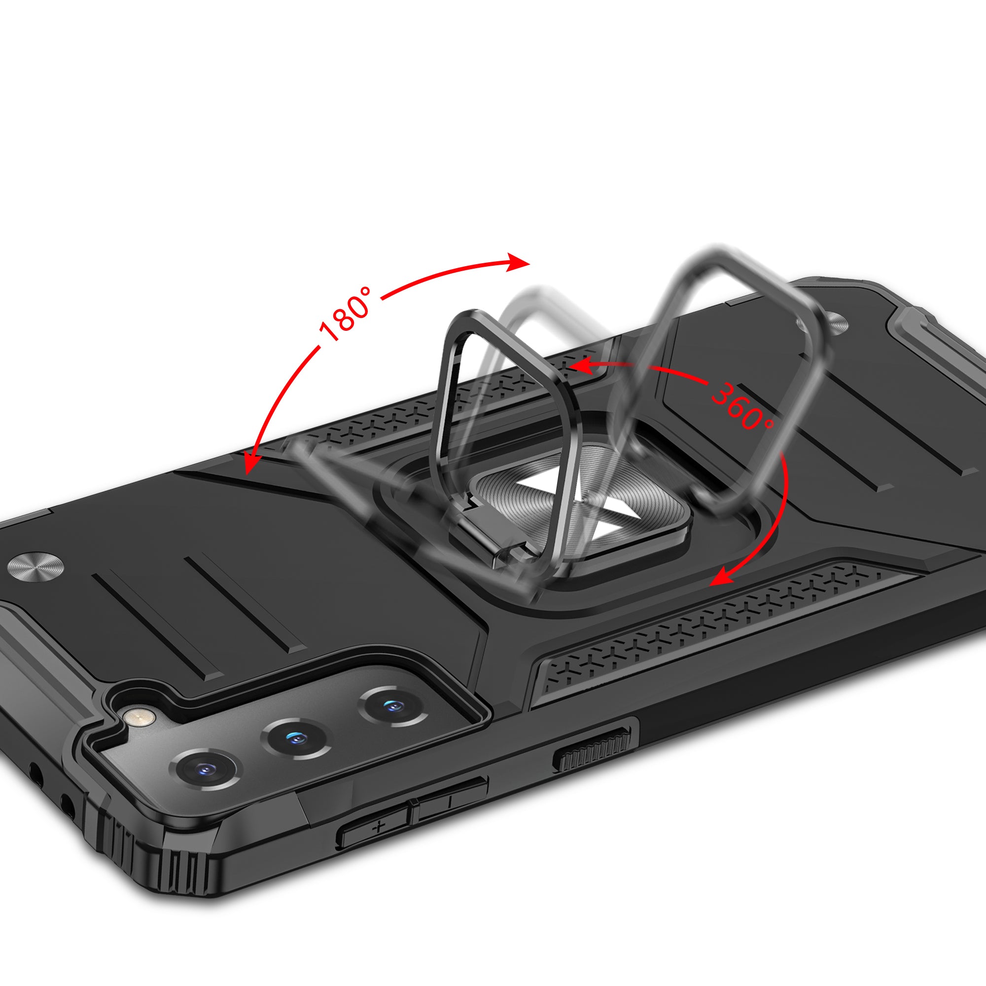 Wozinsky Ring Armor dėklas Galaxy S22/S22+ – raudonas -- Samsung Galaxy S22+