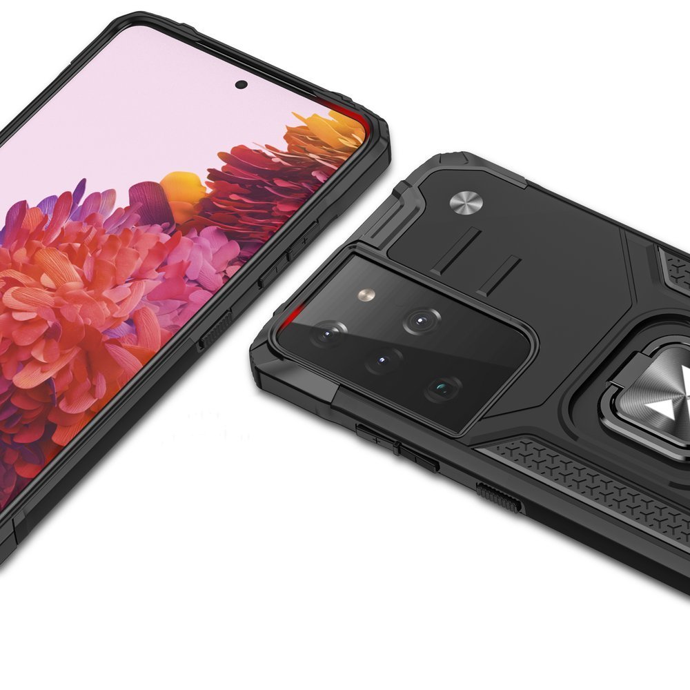 Wozinsky Ring Armor dėklas S22 Ultra – sidabrinis Antrasis paveikslėlis