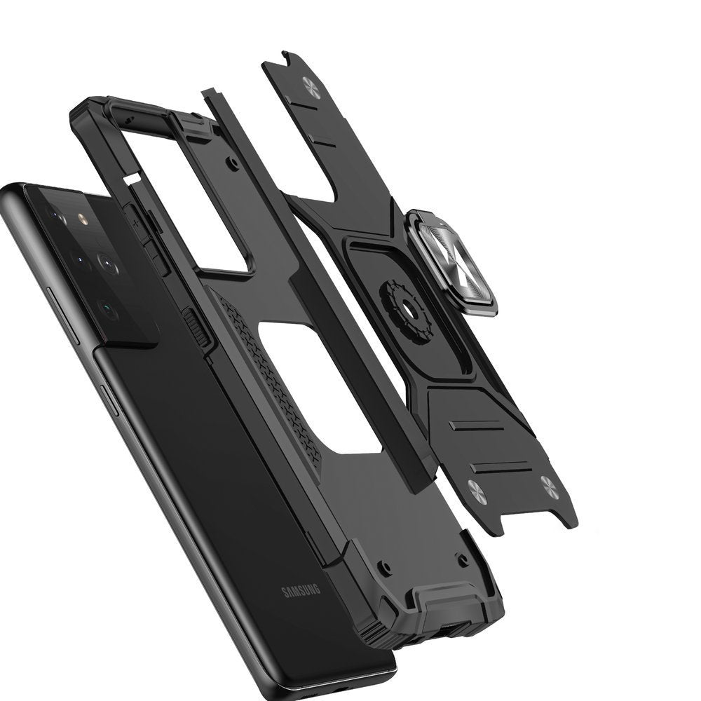 Wozinsky Ring Armor dėklas Galaxy S22 Ultra – mėlynas -- Samsung Galaxy S22 Ultra